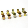 Carbon Steel Yellow Zinc Plated Flat Head Rivet Nut Riveted Nuts